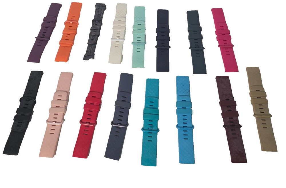 Lot 16 Fitbit Charge 3 4 Replacement Bands Assorted Colors Silicone Wristbands